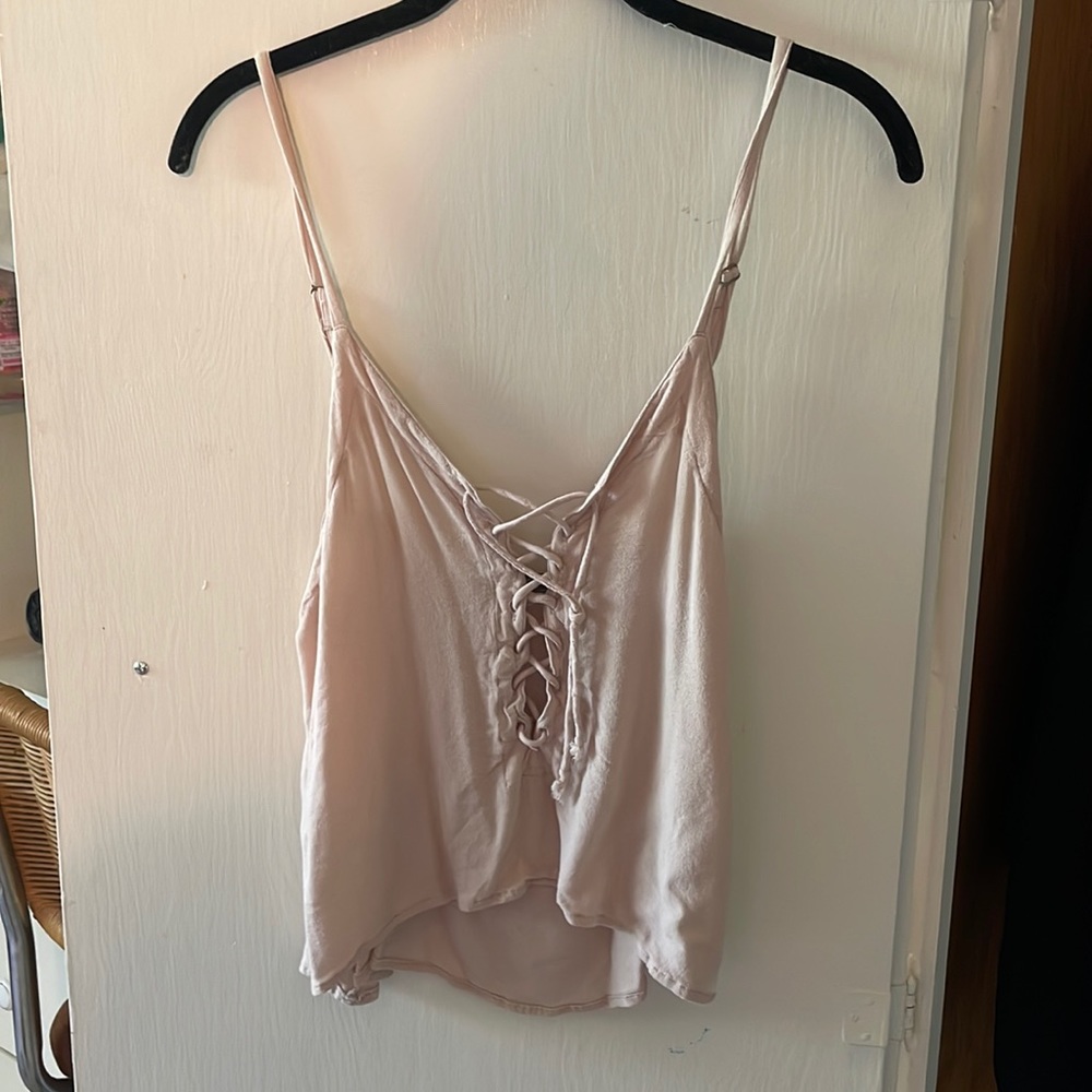 Loose Pink Cropped Tank Top